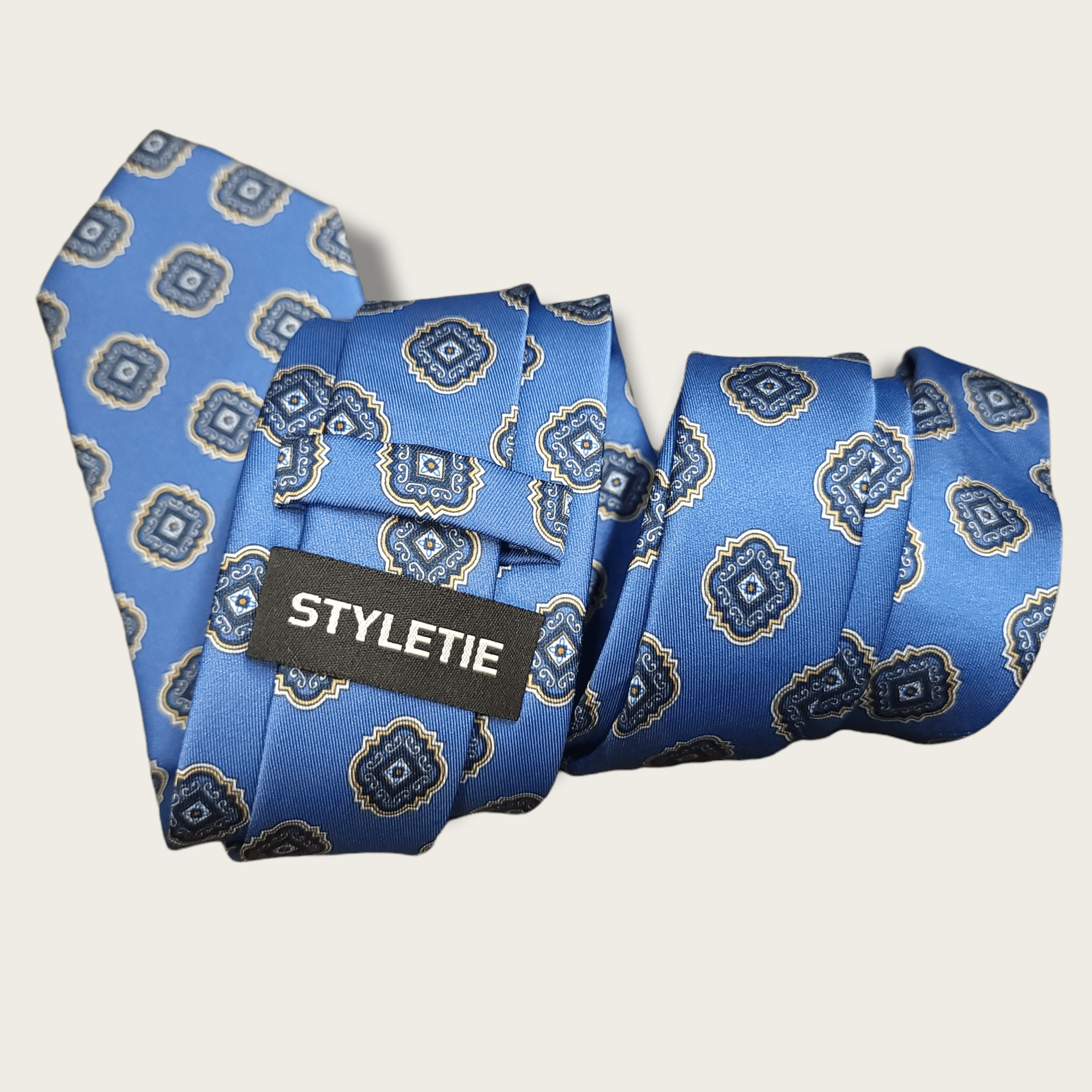 Blue Gold Dot Tie - STYLETIE