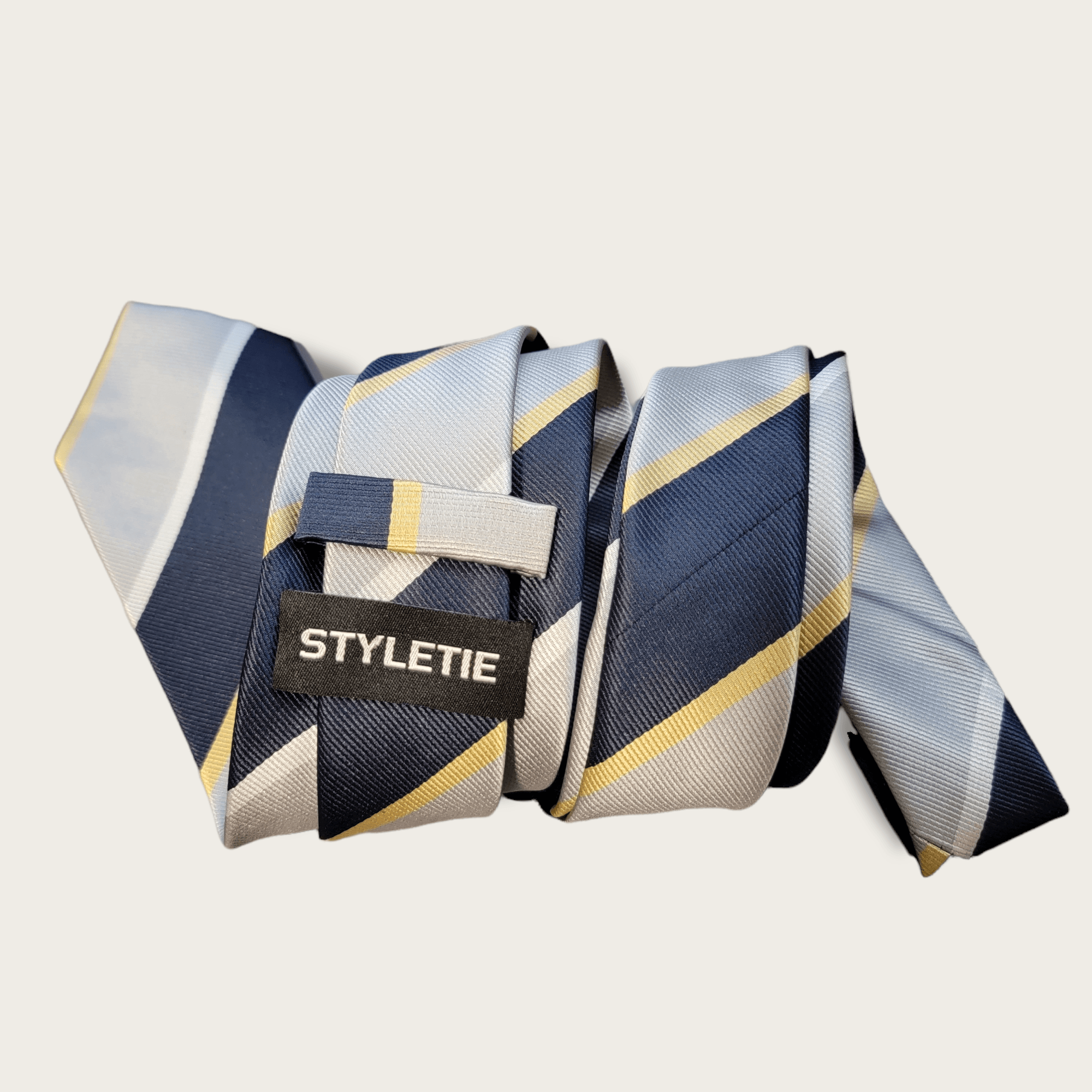 Blue Gray Stripe Tie - STYLETIE
