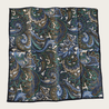Blue Green Floral Slim Tie Pocket Square Set - STYLETIE