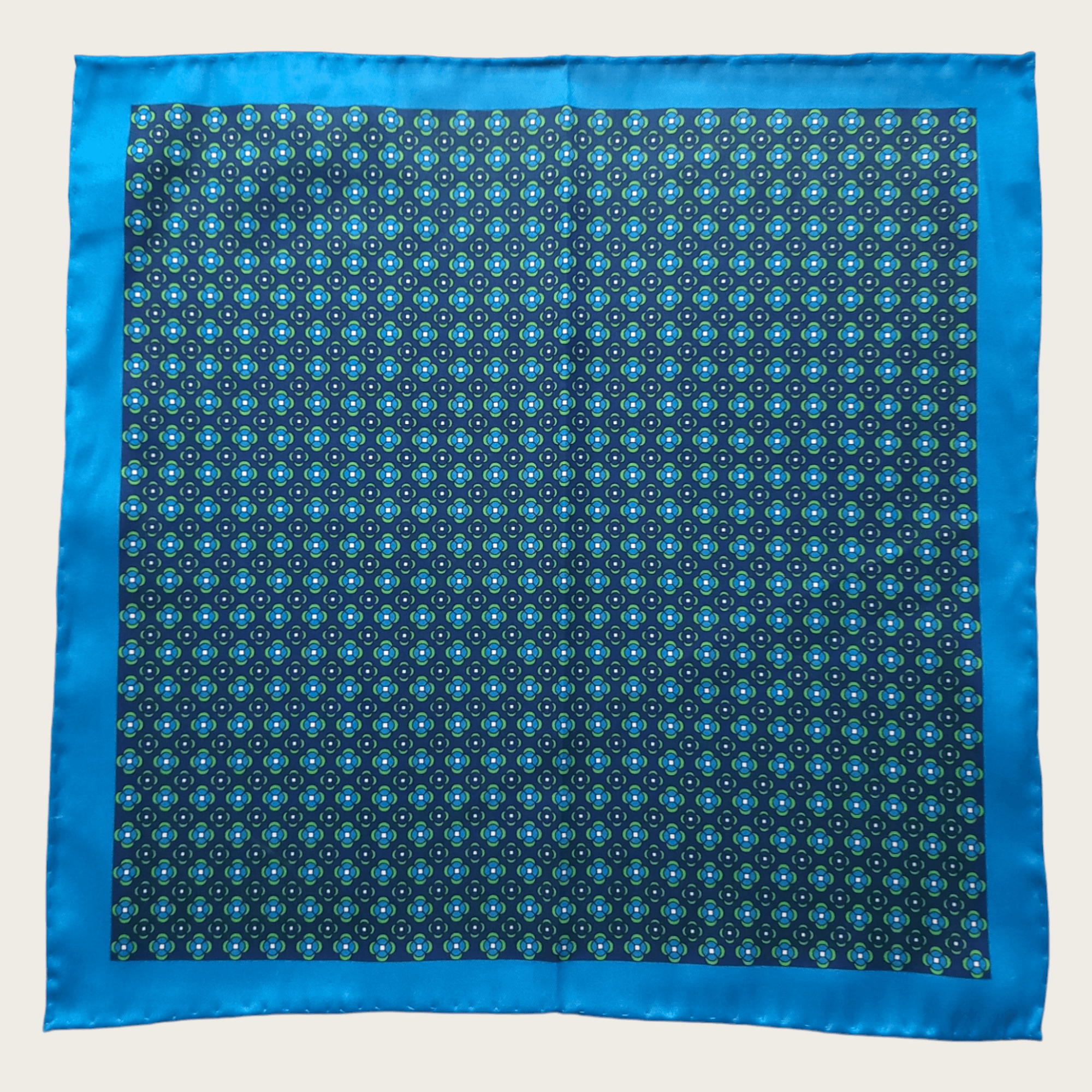 Blue Green Stylish and Elegant Silk Pocket Square - STYLETIE