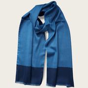 Blue Navy Blue Dot Luxury Scarf - STYLETIE