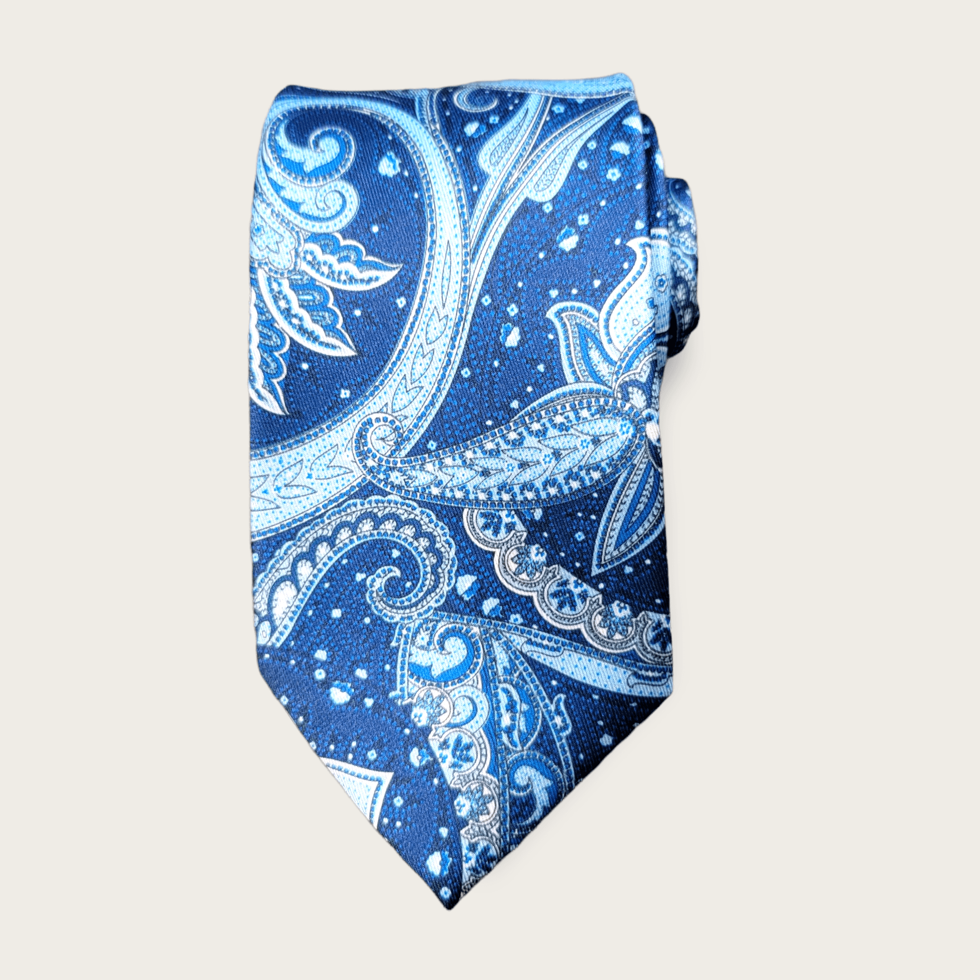 Blue Paisley Floral Tie - STYLETIE