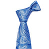 Blue Paisley Silk Tie Pocket Square Cufflink Set - STYLETIE