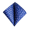 Blue Pink Floral Silk Tie Pocket Square Cufflink Set - STYLETIE