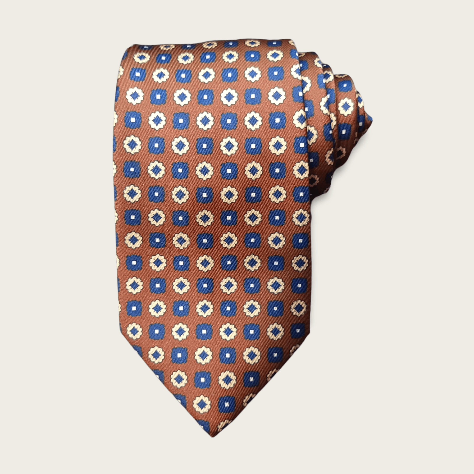 Brown Blue Dot Tie - STYLETIE