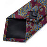 Burgundy Blue Paisley Silk Tie Pocket Square Cufflink Set - STYLETIE