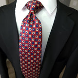 Burgundy Khaki Dot Tie