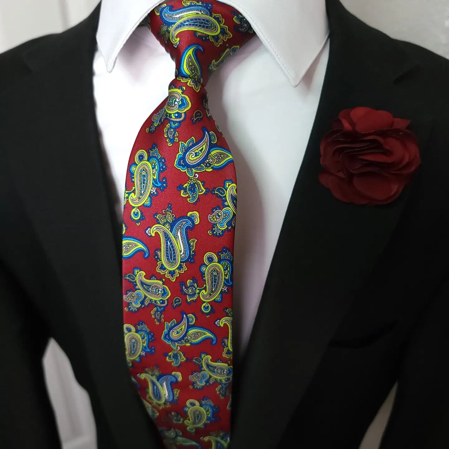 Burgundy Paisley Tie - STYLETIE