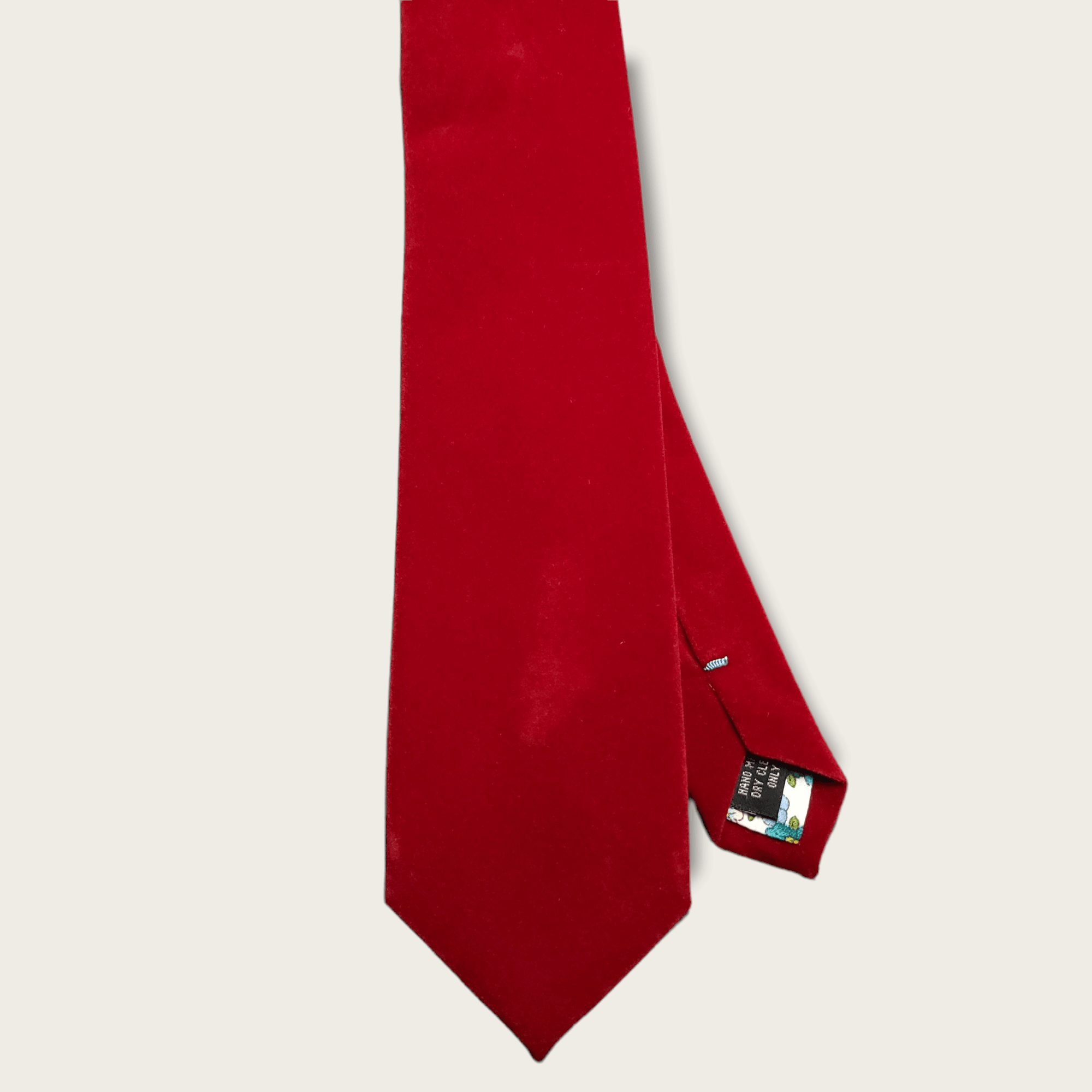 Burgundy Velvet Floral Tie - STYLETIE