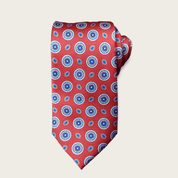 Cherry Red Blue Dot Tie - STYLETIE
