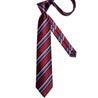 Classic Burgundy Striped Silk Tie Pocket Square Cufflink Set - STYLETIE