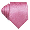 Extra Long Pink Floral Tie Pocket Square Cufflink Set - STYLETIE