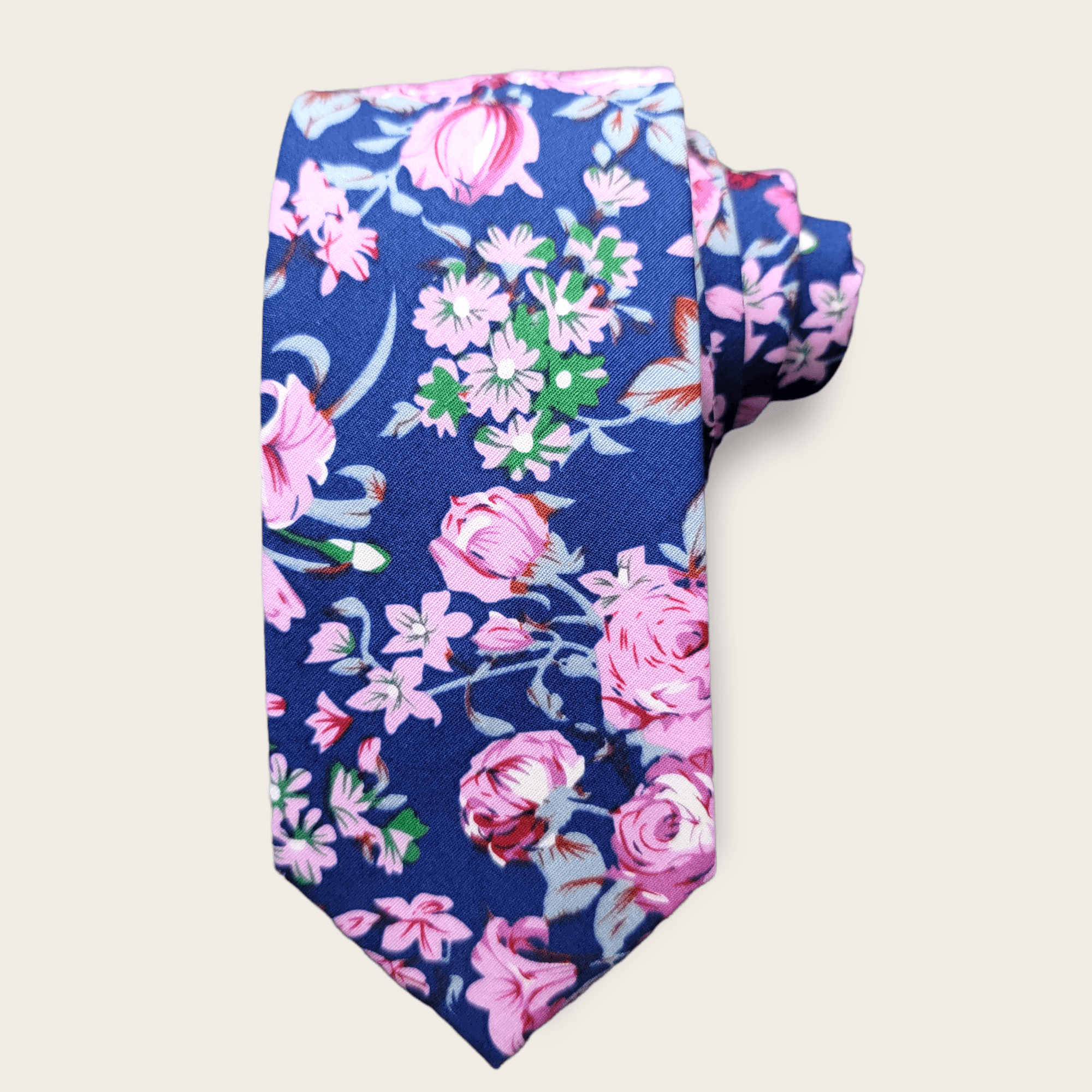 Floral Blue Pink Slim Tie - STYLETIE
