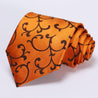 Floral Tie Set of Pocket Square Gold Orange - STYLETIE