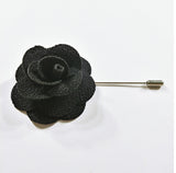 Flower Lapel Pin Black