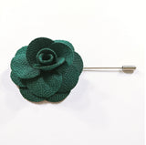 Flower Lapel Pin Emerald Green