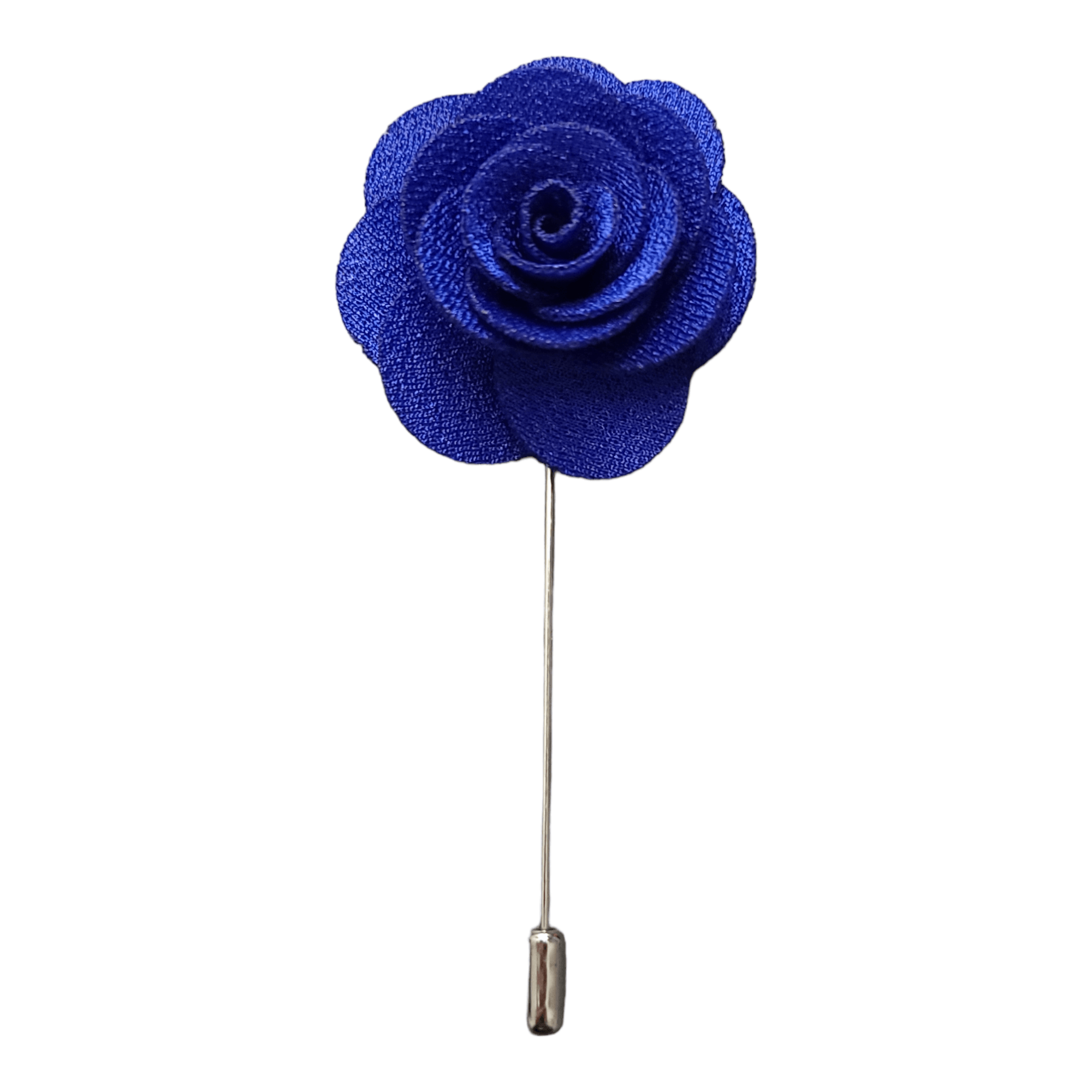 Flower Lapel Pin Royal Blue - STYLETIE