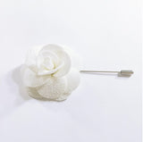 Flower Lapel Pin Snow White