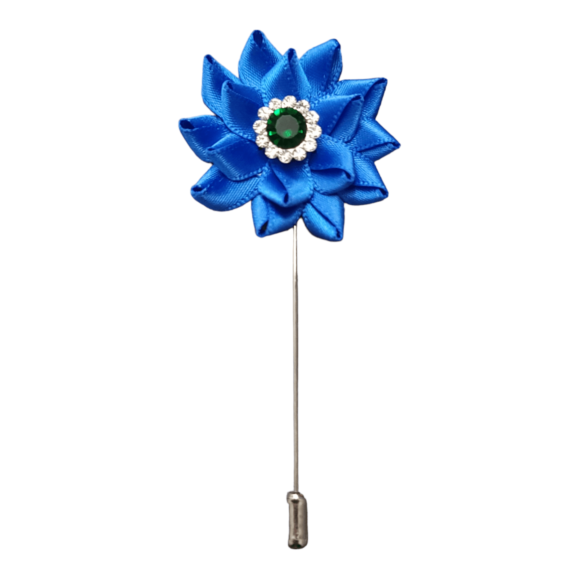 Flower Luxurious Lapel Pin Blue - STYLETIE