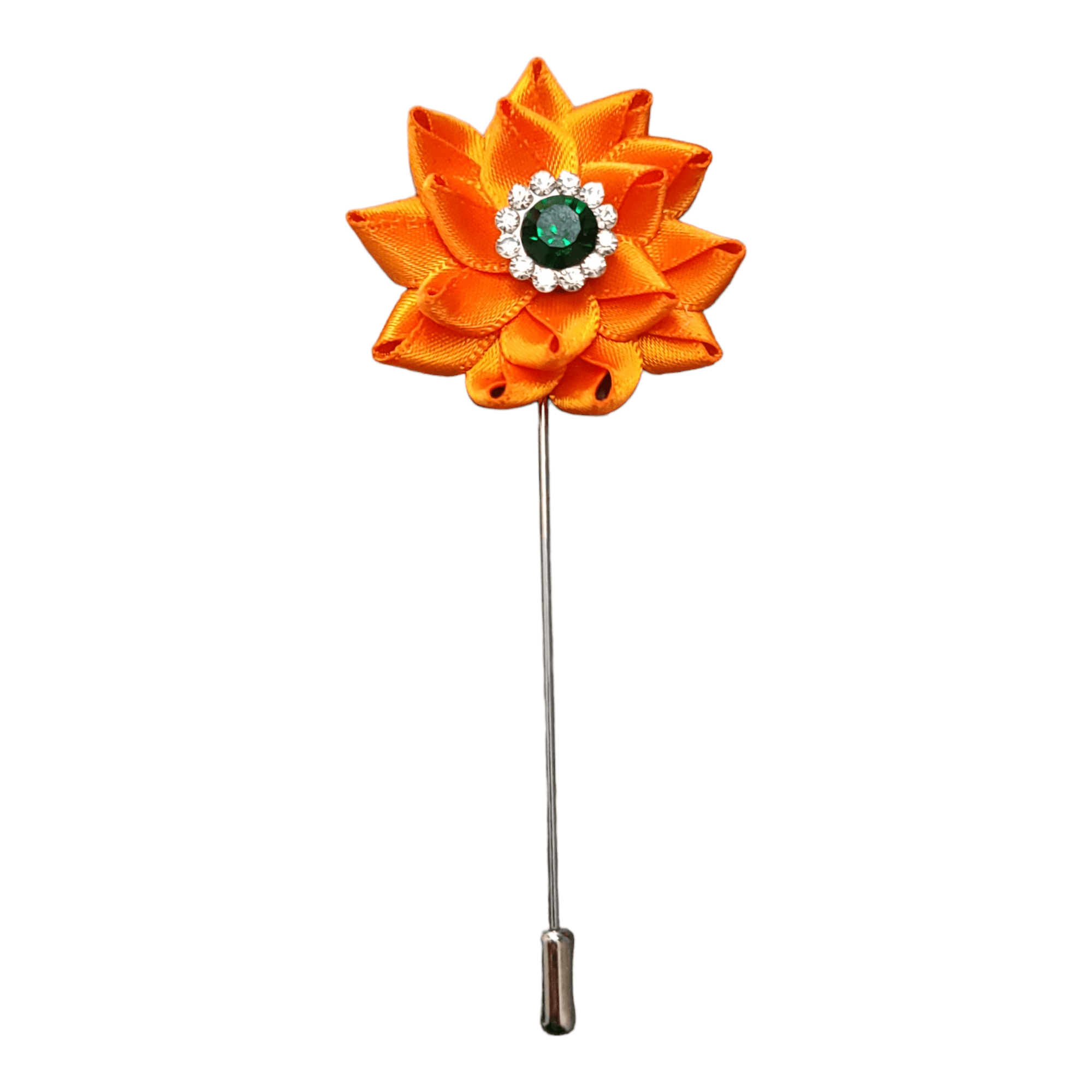 Flower Luxurious Lapel Pin Orange - STYLETIE