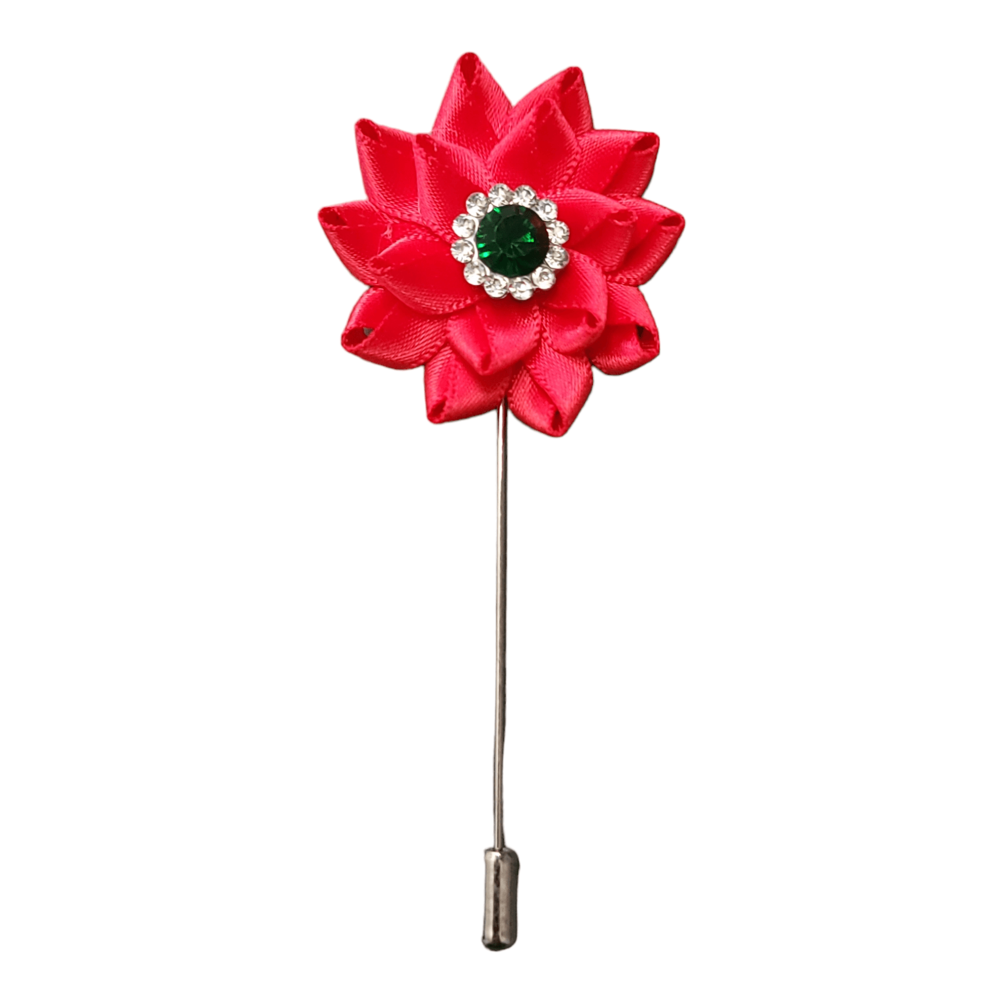 Flower Luxurious Lapel Pin Rose Red - STYLETIE