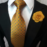 Gold Brown Floral Tie