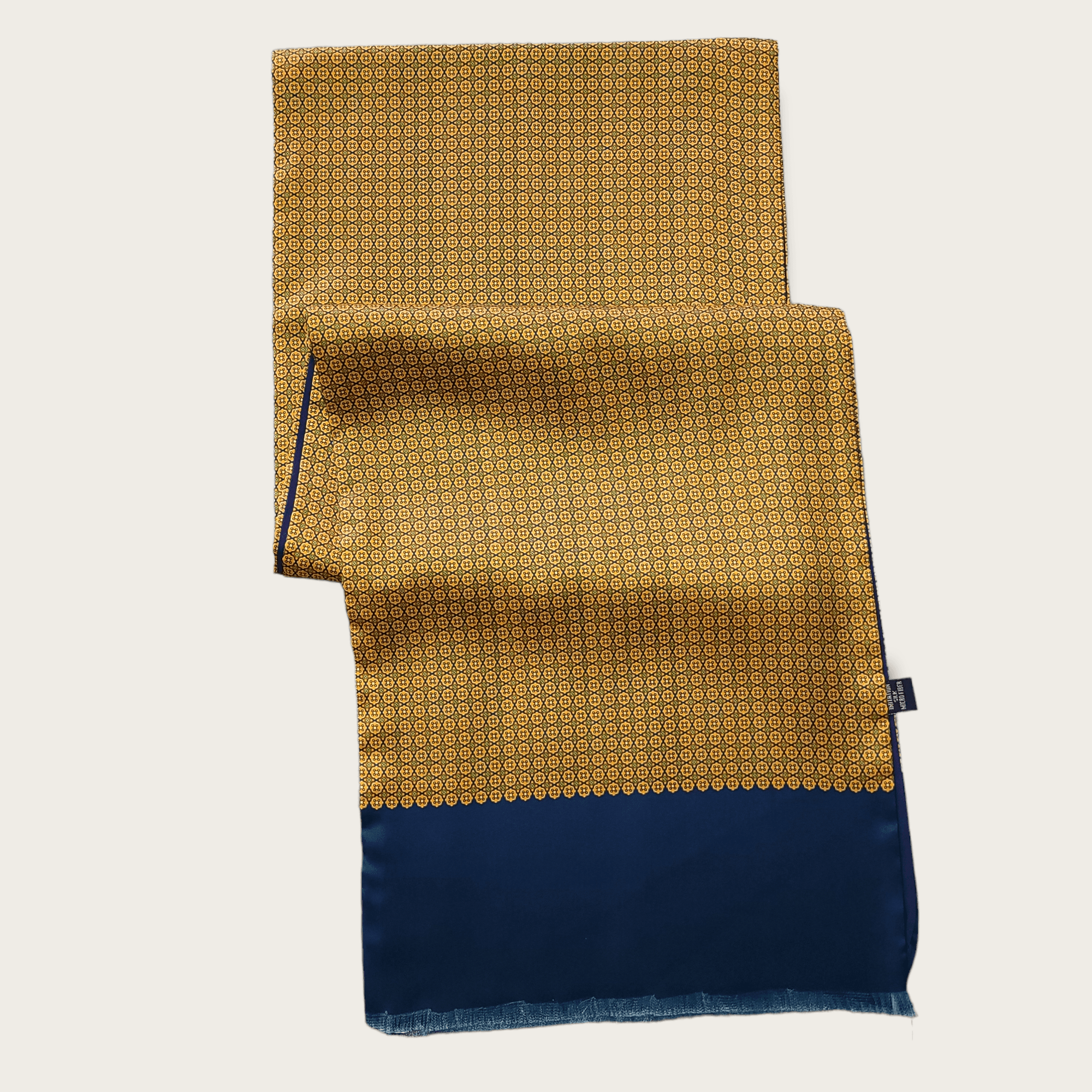 Gold Orange Navy Blue Luxury Scarf - STYLETIE