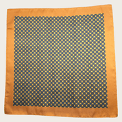 Golden Yellow Blue Dot Stylish and Elegant Silk Pocket Square - STYLETIE