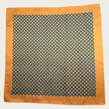 Golden Yellow Blue Dot Stylish and Elegant Silk Pocket Square