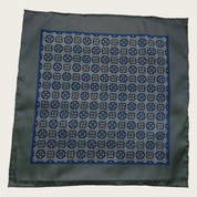 Gray Luxurious Blue Stylish and Elegant Silk Pocket Square - STYLETIE