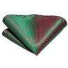 Green Red Solid Novelty Silk Tie Pocket Square Cufflink Set - STYLETIE