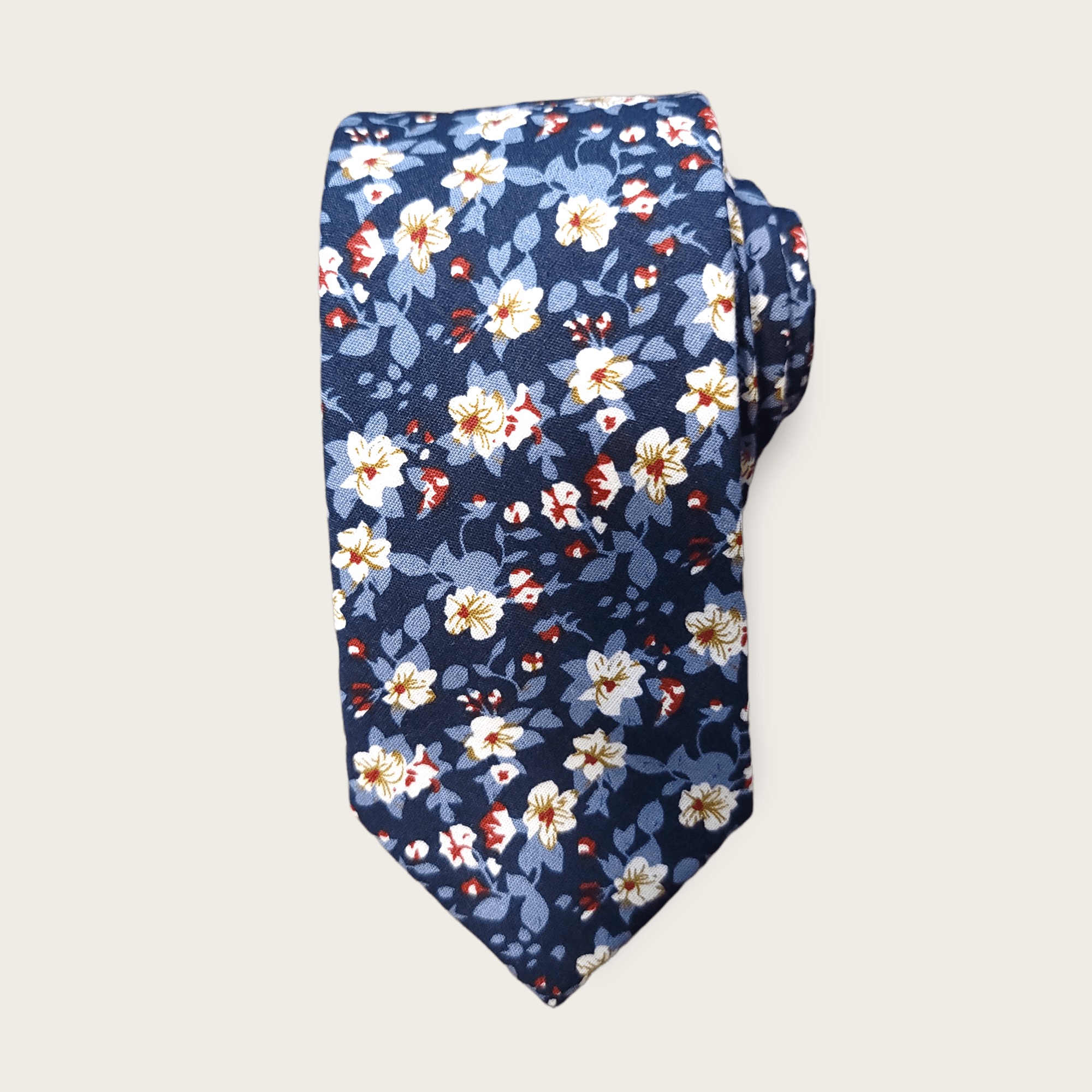 Indigo Blue Floral Slim Tie - STYLETIE
