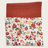 Ivory Brick Red Floral Reversible Pocket Square - STYLETIE