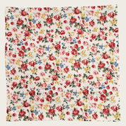 Ivory Brick Red Floral Reversible Pocket Square - STYLETIE