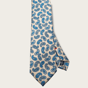 Khaki Blue Paisley Tie - STYLETIE