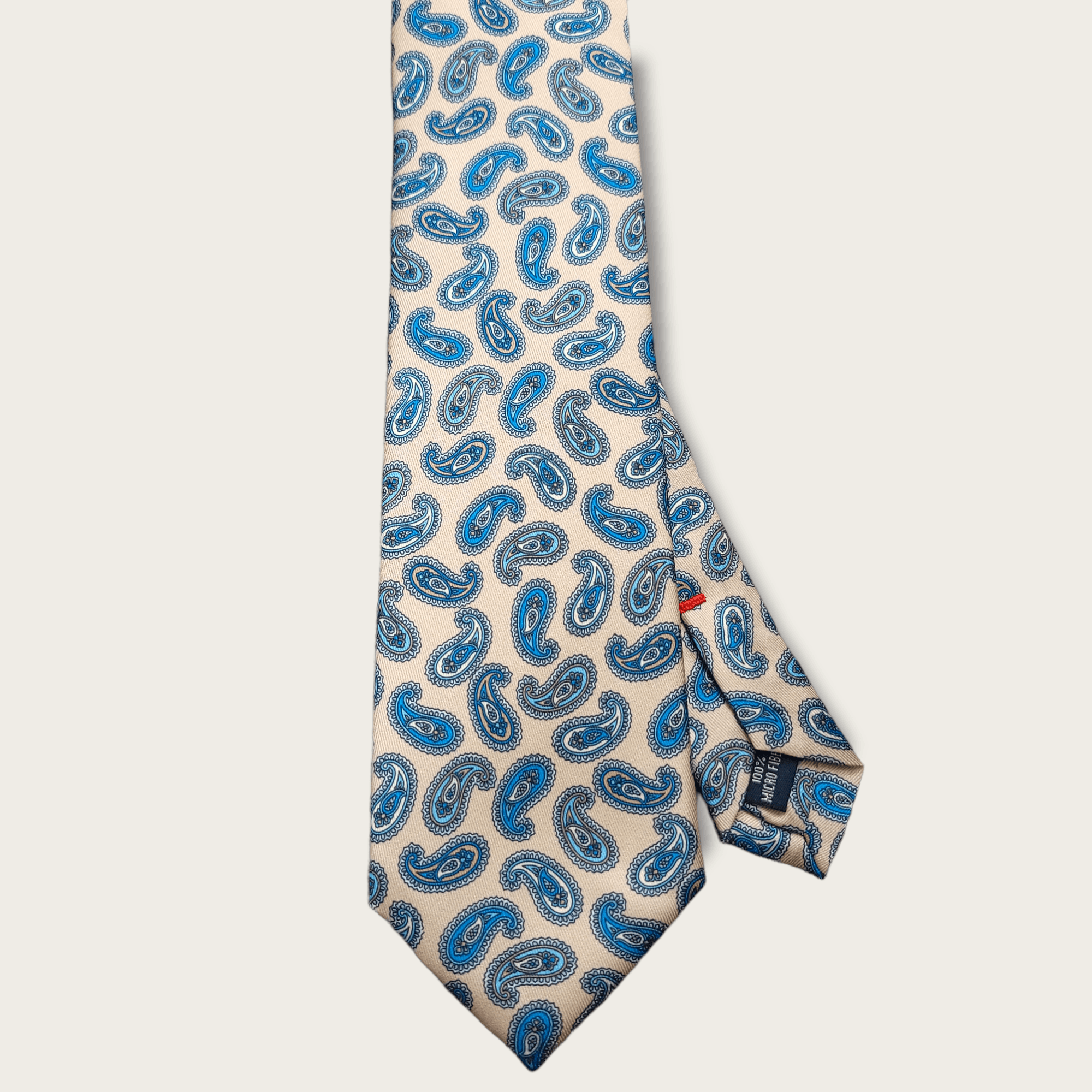 Khaki Blue Paisley Tie - STYLETIE
