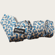 Khaki Blue Paisley Tie - STYLETIE
