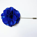 Lapel Pin Floral Blue