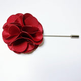 Lapel Pin Floral Burgundy