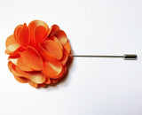 Lapel Pin Floral Orange