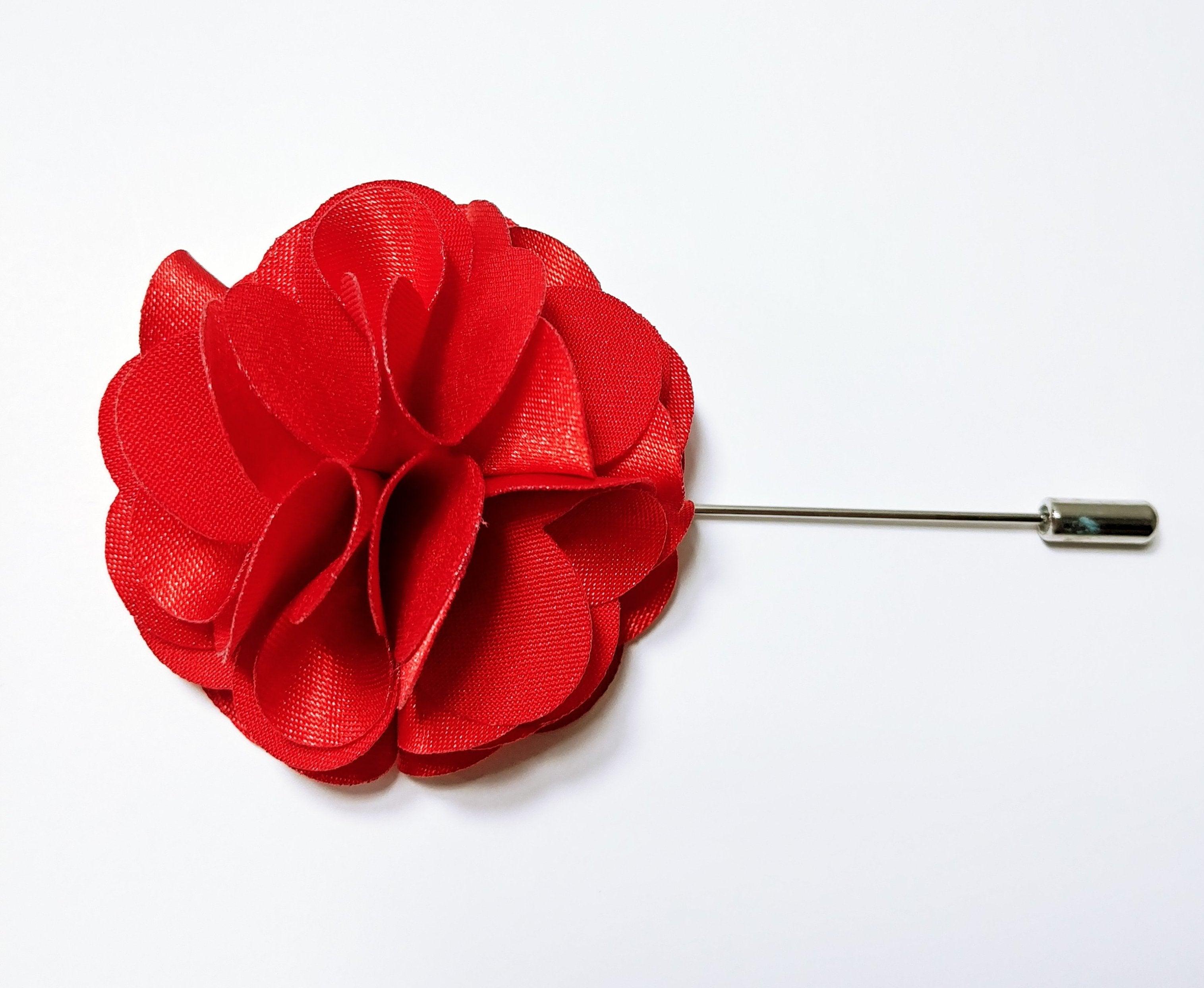 Lapel Pin Floral Red - STYLETIE