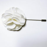 Lapel Pin Floral White