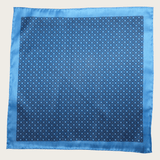Light Blue Polka Dot Stylish and Elegant Silk Pocket Square