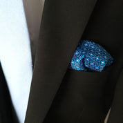 Light Blue Polka Dot Stylish and Elegant Silk Pocket Square - STYLETIE