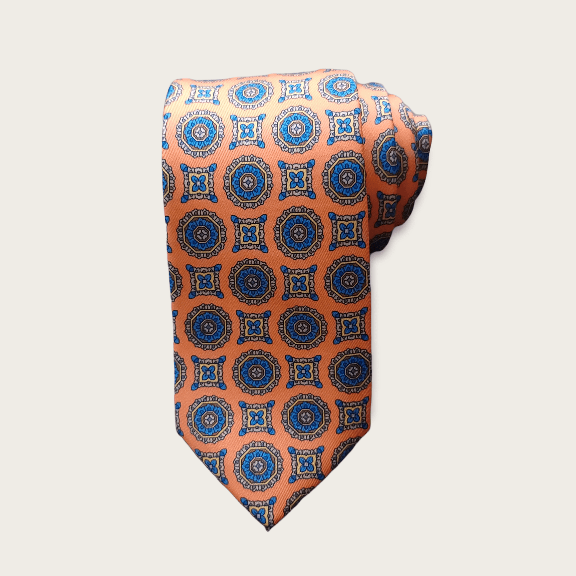 Light Orange Blue Tie - STYLETIE