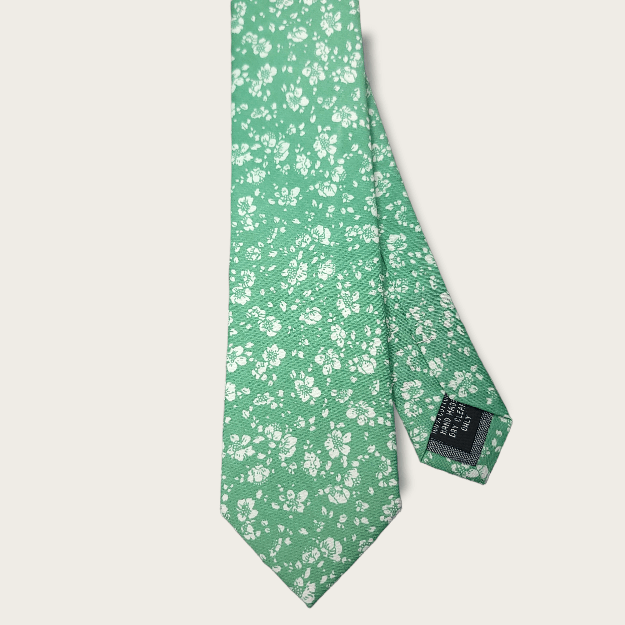 Mint Green Floral Tie - STYLETIE
