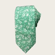 Mint Green Floral Tie - STYLETIE