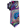 Multicolor Novelty Print Silk Tie Pocket Square Cufflink Set - STYLETIE