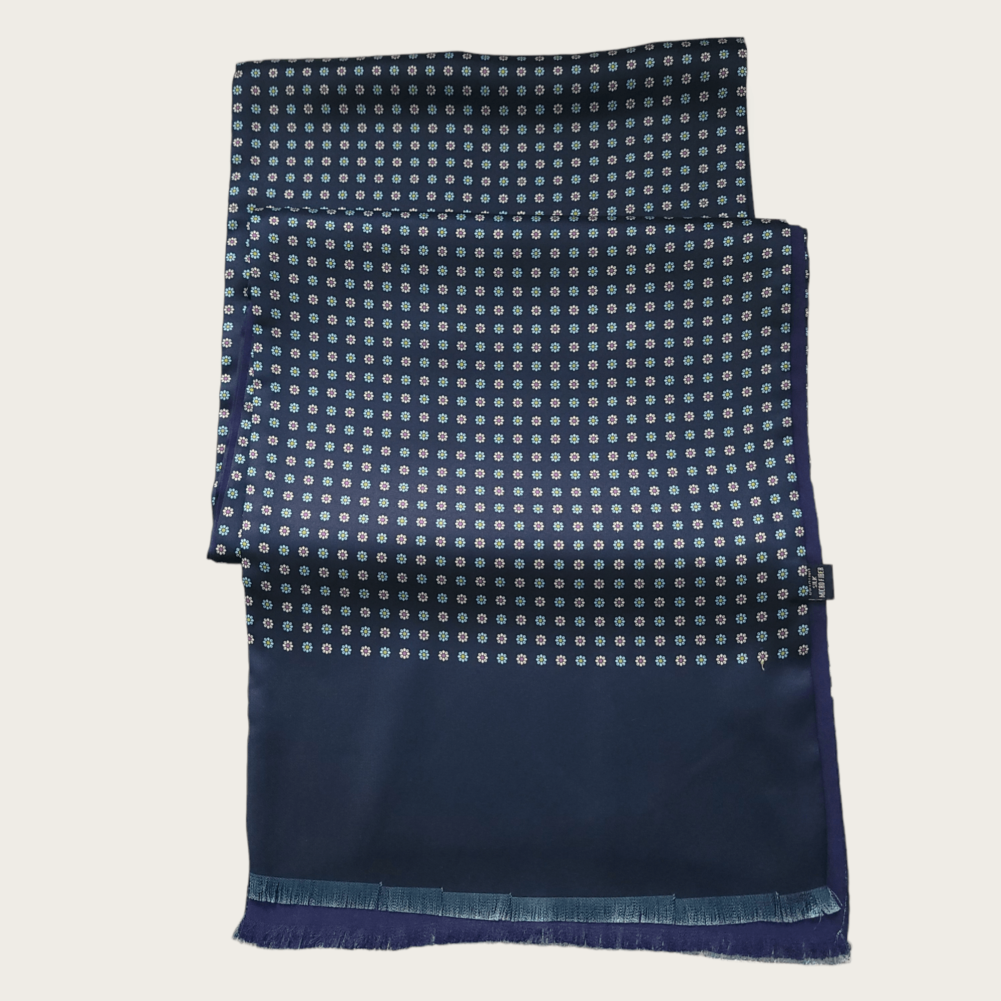 Navy Blue Floral Luxury Scarf - STYLETIE
