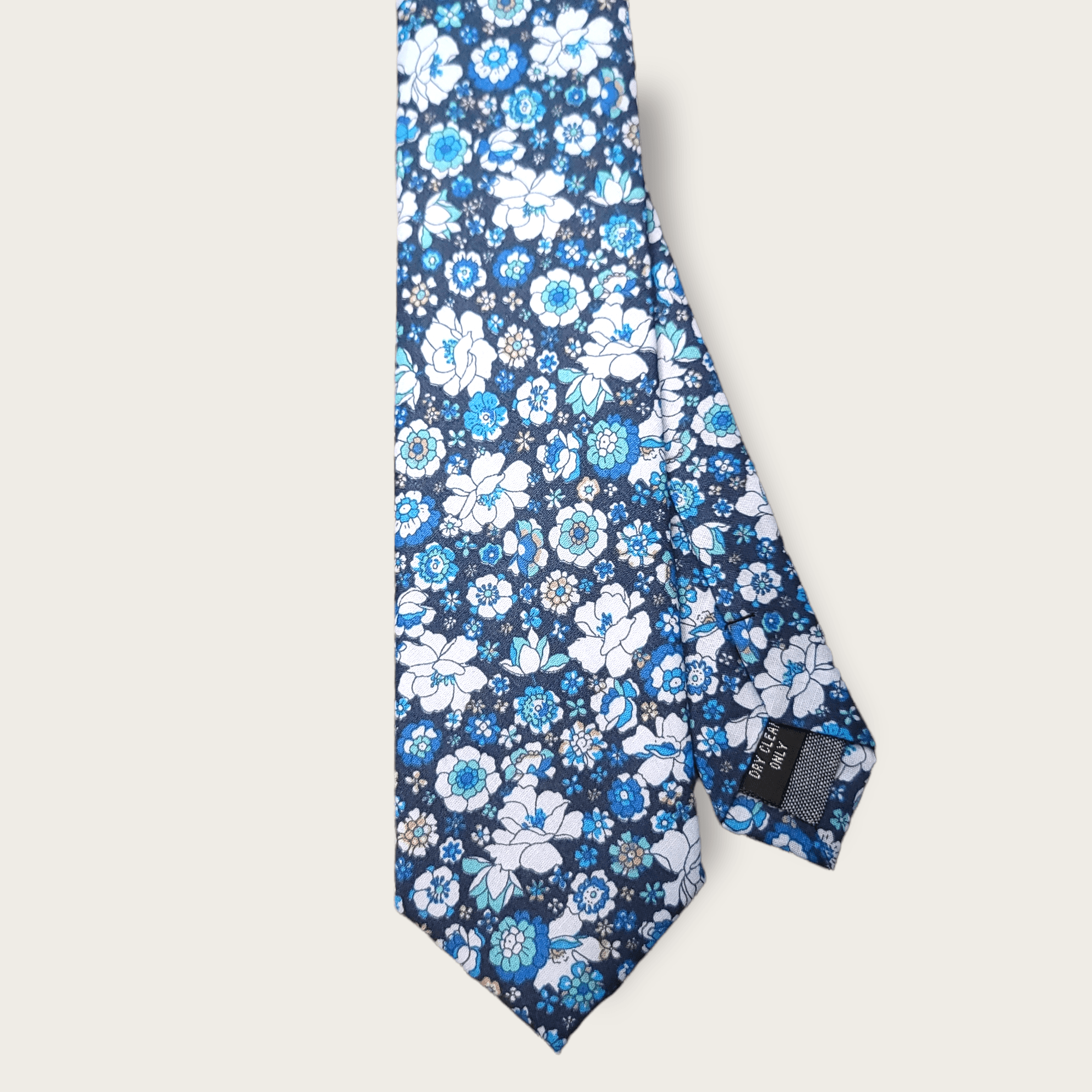 Navy Blue Floral Slim Tie - STYLETIE